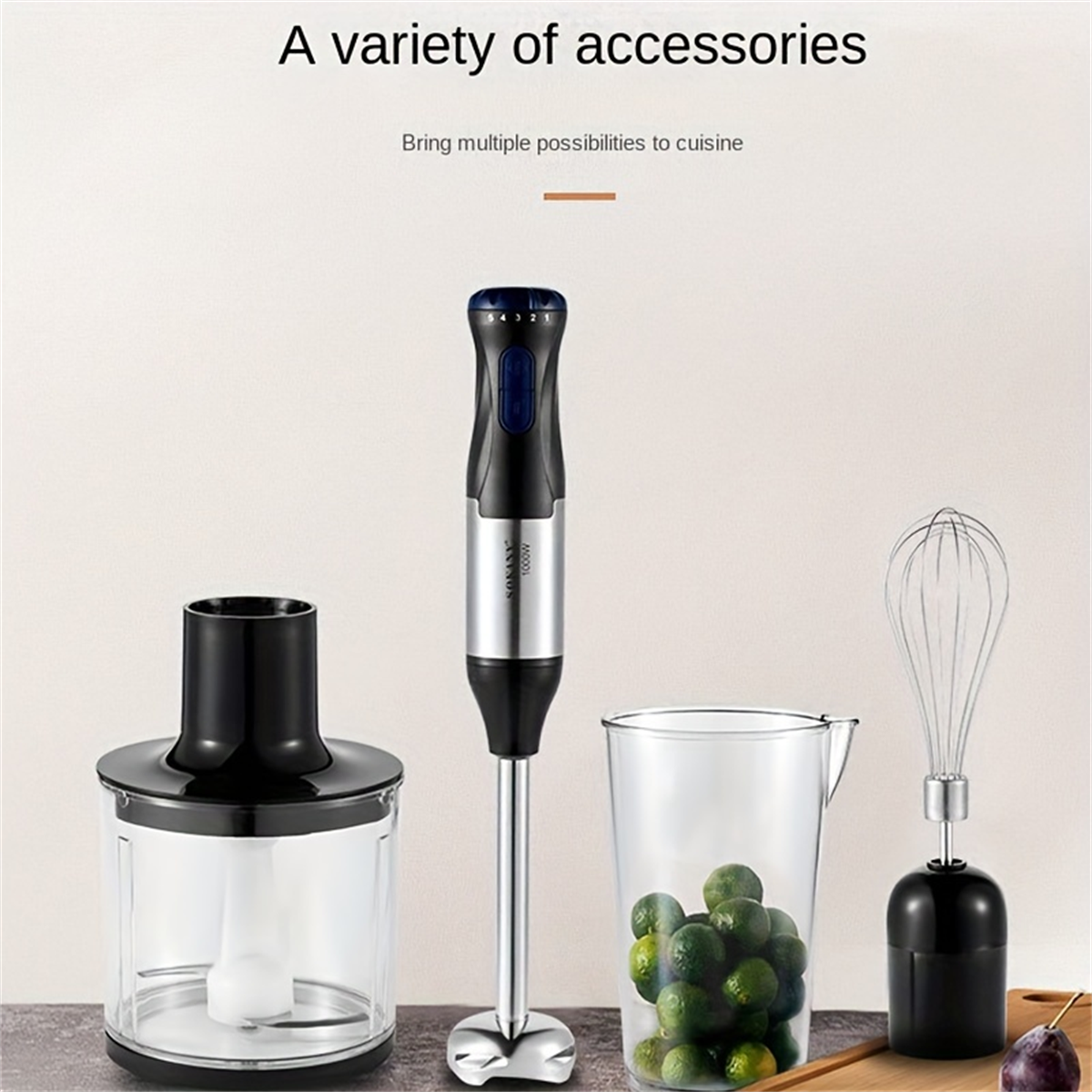 Baby Food Maker Blender - 1000W 4-In-1 Handheld Blender Set,Immersion Blend,Including