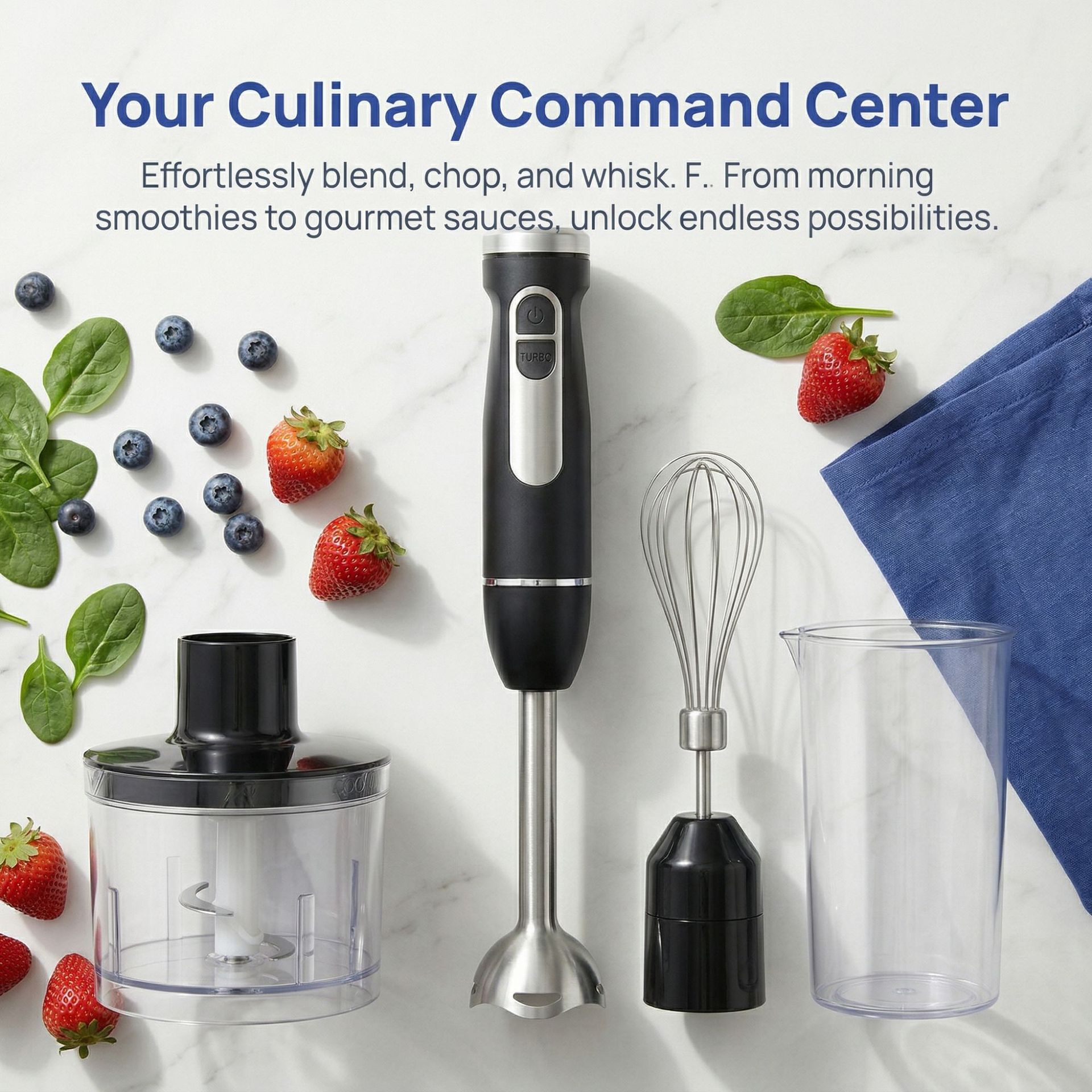 Baby Food Maker Blender - EU standard handheld 25-speed electric mixing