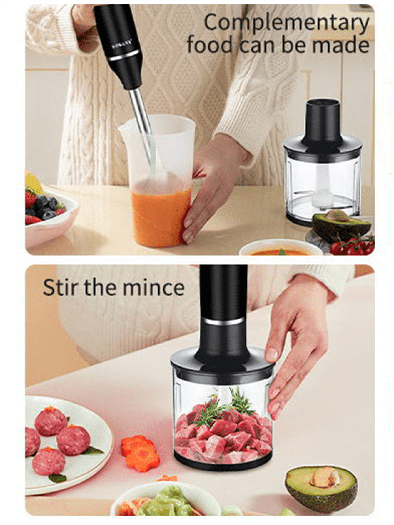 SOKANY 1714 Immersion Hand Ble - مراجعة Baby Food Maker Blender وسعره