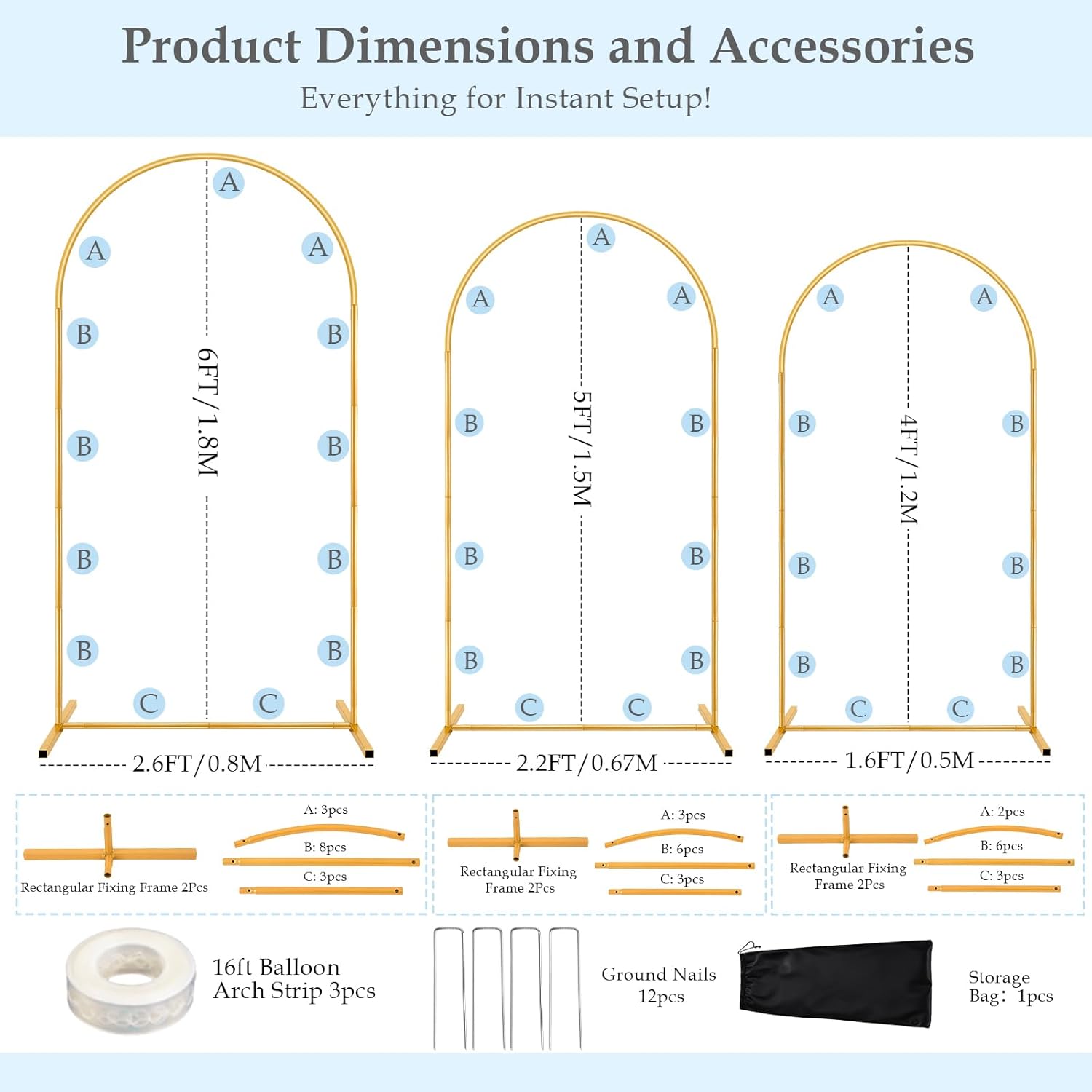 Wedding Arch Backdrop Stand Se - مراجعة Baby Products Kit Set وسعره