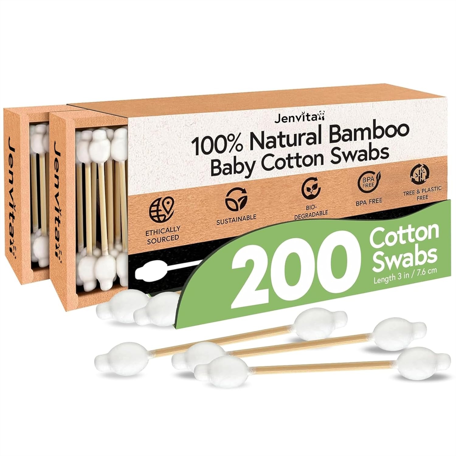 100% Bamboo Cotton Swabs for E - مراجعة Baby Products Combo وسعره