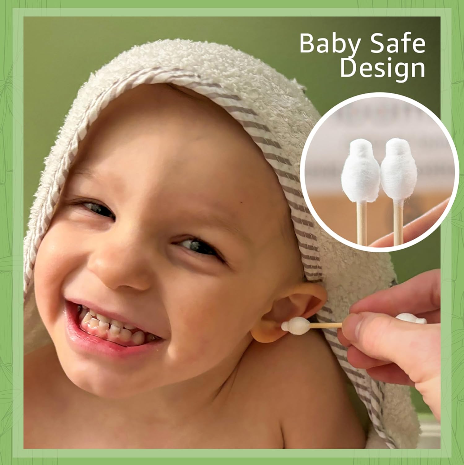 100% Bamboo Cotton Swabs for E - مراجعة Baby Products Combo وسعره