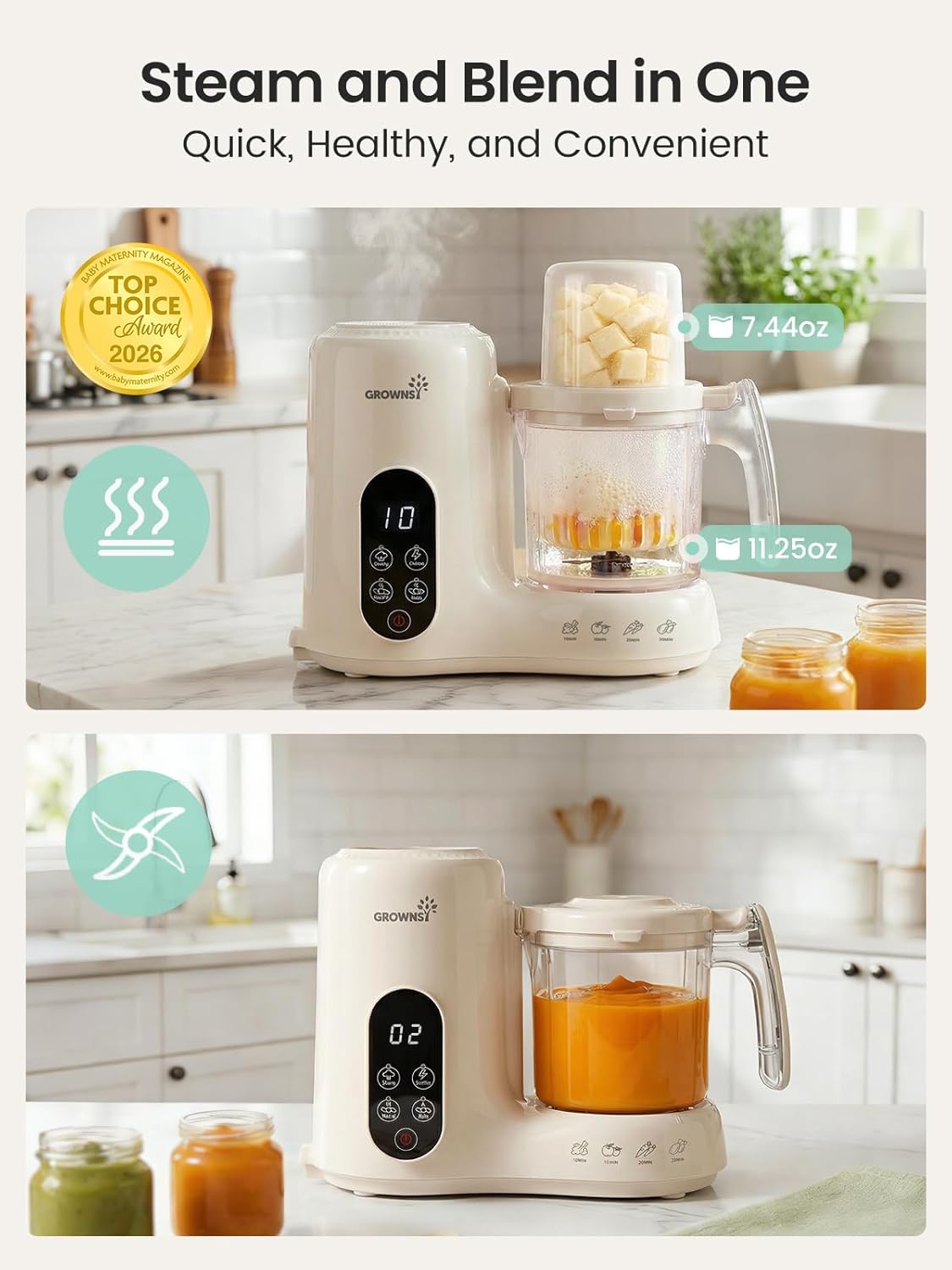 Baby Food Maker with Dual-Laye - مراجعة Baby Food Maker Blender وسعره