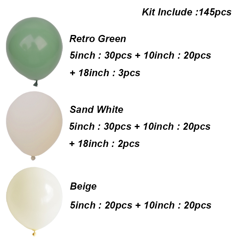 Cream Beige Green Balloon Garl - مراجعة Baby Products Kit Set وسعره